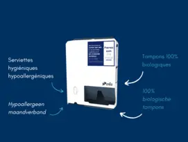 Ladybox maandverband dispenser tampon automaat werk entreprise distributeur tampons bandes hygiénièque menstruel