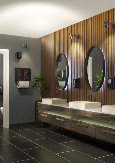 Notre gamme en plastique recyclé sanitaire wc entreprise
