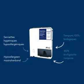 Ladybox maandverband dispenser tampon automaat werk entreprise distributeur tampons bandes hygiénièque menstruel